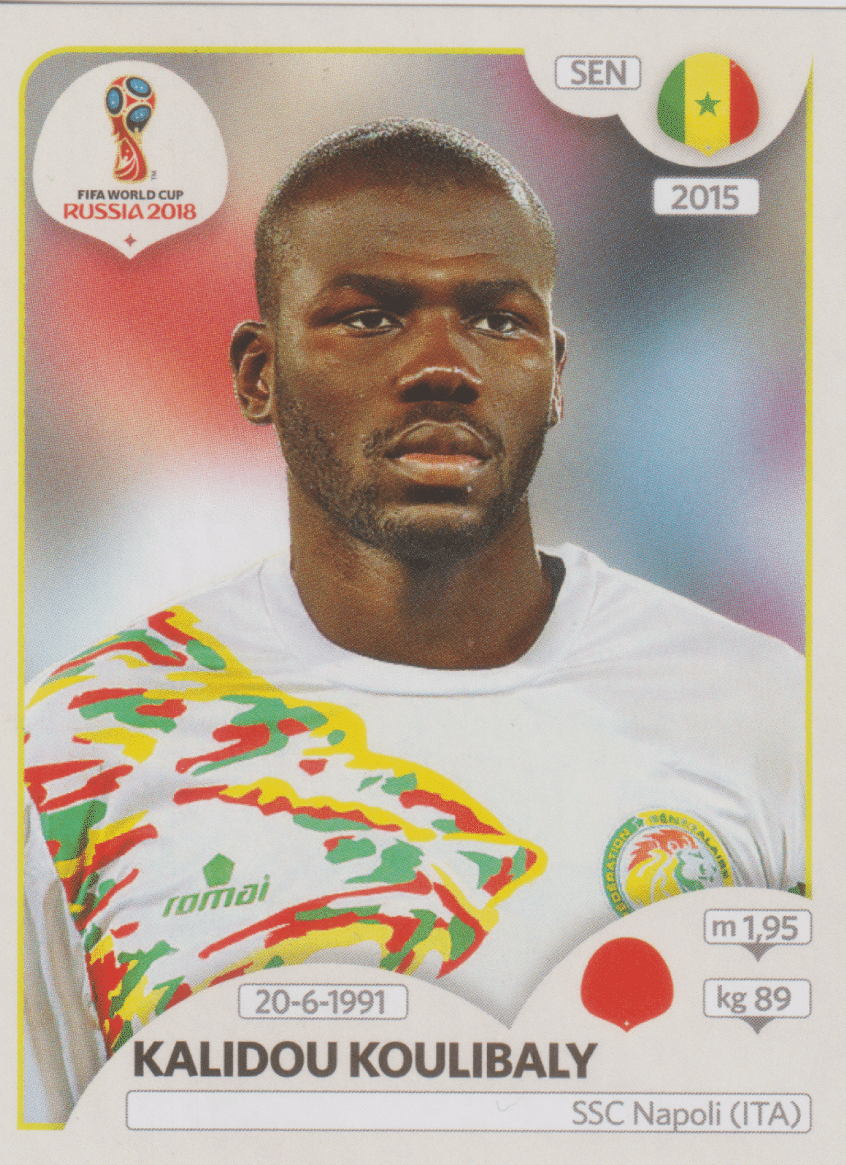 | Casa do Colecionador figurinha copa do mundo 2018 Senegal nº617