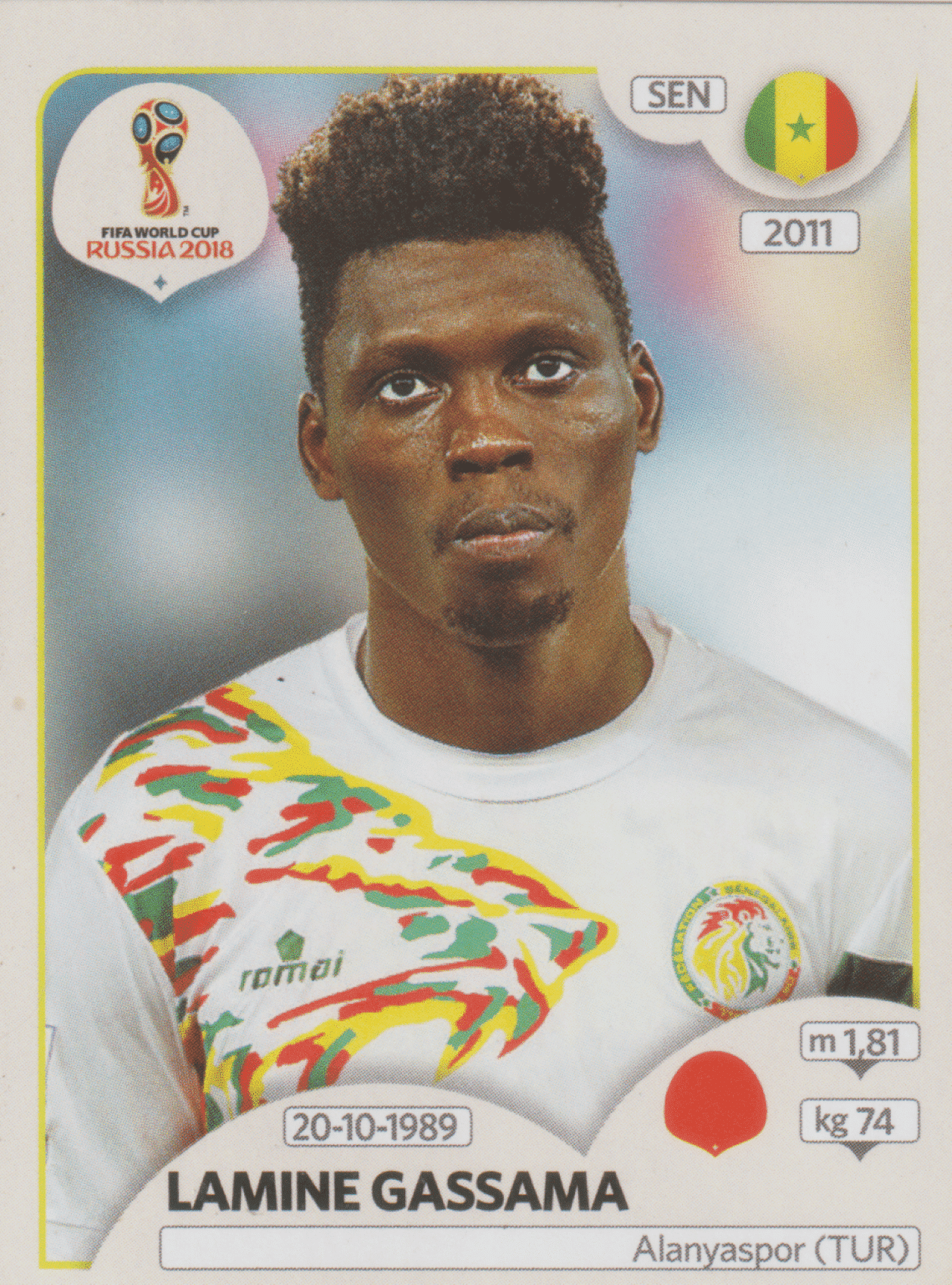 | Casa do Colecionador figurinha copa do mundo 2018 Senegal nº618