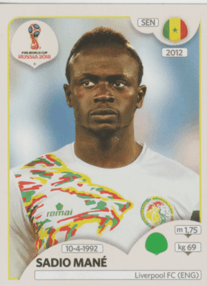 figurinha copa do mundo 2018 Senegal nº626
