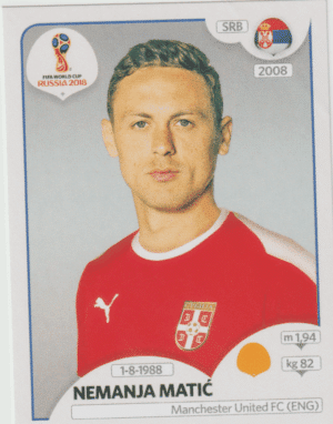 figurinha copa do mundo 2018 Sérvia nº 425