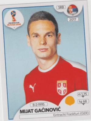 figurinha copa do mundo 2018 Sérvia nº 429