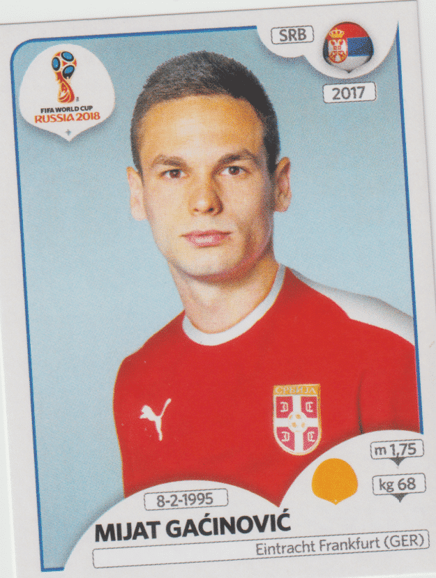 | Casa do Colecionador figurinha copa do mundo 2018 Sérvia nº 429
