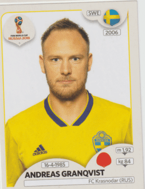 figurinha copa do mundo 2018 Suécia nº479