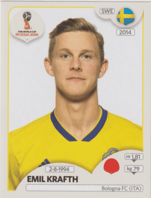 figurinha copa do mundo 2018 Suécia nº480