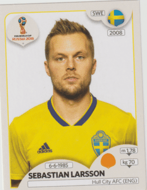 figurinha copa do mundo 2018 Suécia nº484