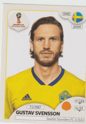 figurinha copa do mundo 2018 Suécia nº485