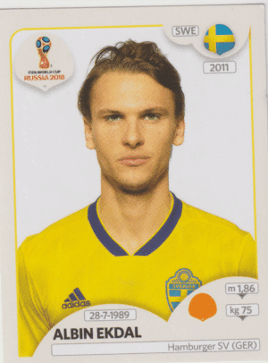 figurinha copa do mundo 2018 Suécia nº489