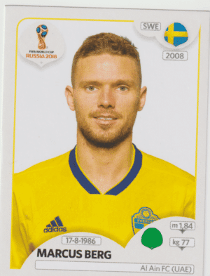 figurinha copa do mundo 2018 Suécia nº491