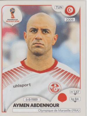 figurinha copa do mundo 2018 Tunisía nº557