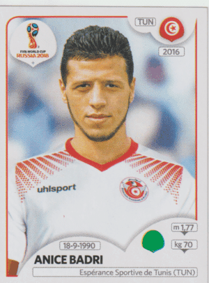 figurinha copa do mundo 2018 Tunísia nº570