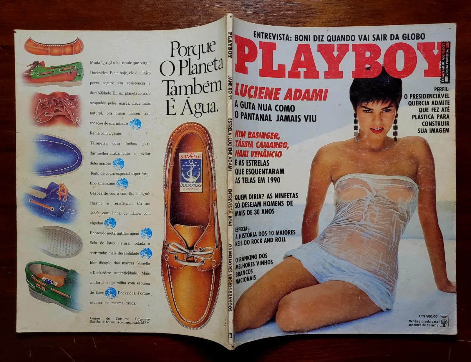 | Casa do Colecionador Playboy Nº 186 (Janeiro/1991) Luciene Adami “A Guta de Pantanal” – Pôster Kerri Kendall