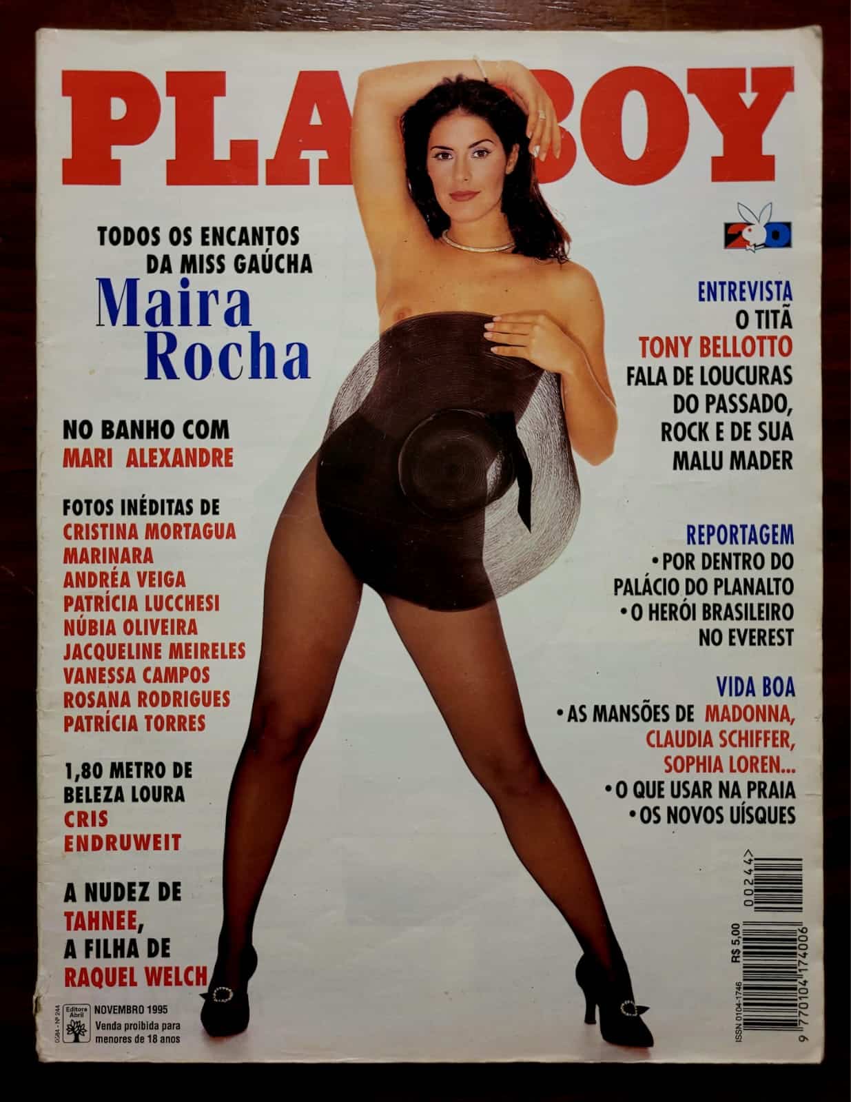 | Casa do Colecionador Playboy Nº 244 (Novembro/1995) Maira Rocha (Miss Gaúcha) – Revista SEM Pôster