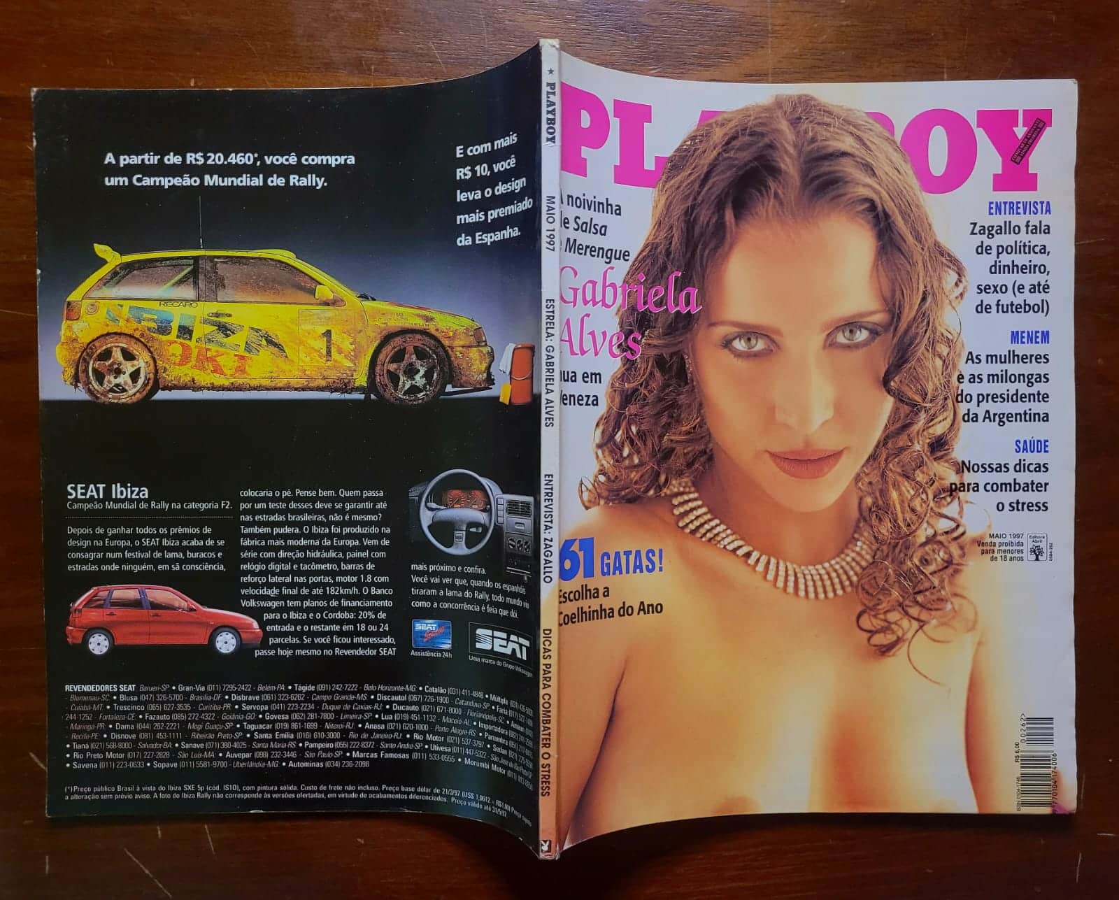 | Casa do Colecionador Playboy Nº 262 (Maio/1997) Gabriela Alves | Ana Paula Anzellotti | Revista SEM Pôster