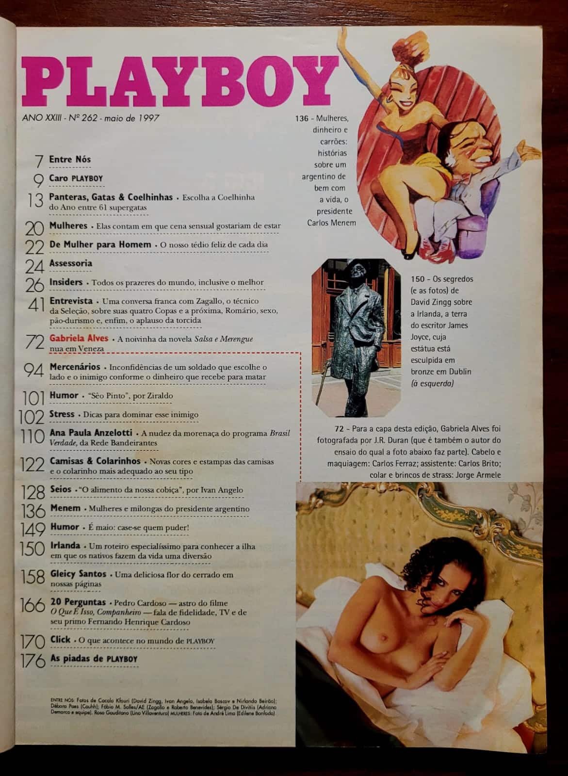 | Casa do Colecionador Playboy Nº 262 (Maio/1997) Gabriela Alves | Ana Paula Anzellotti | Revista SEM Pôster