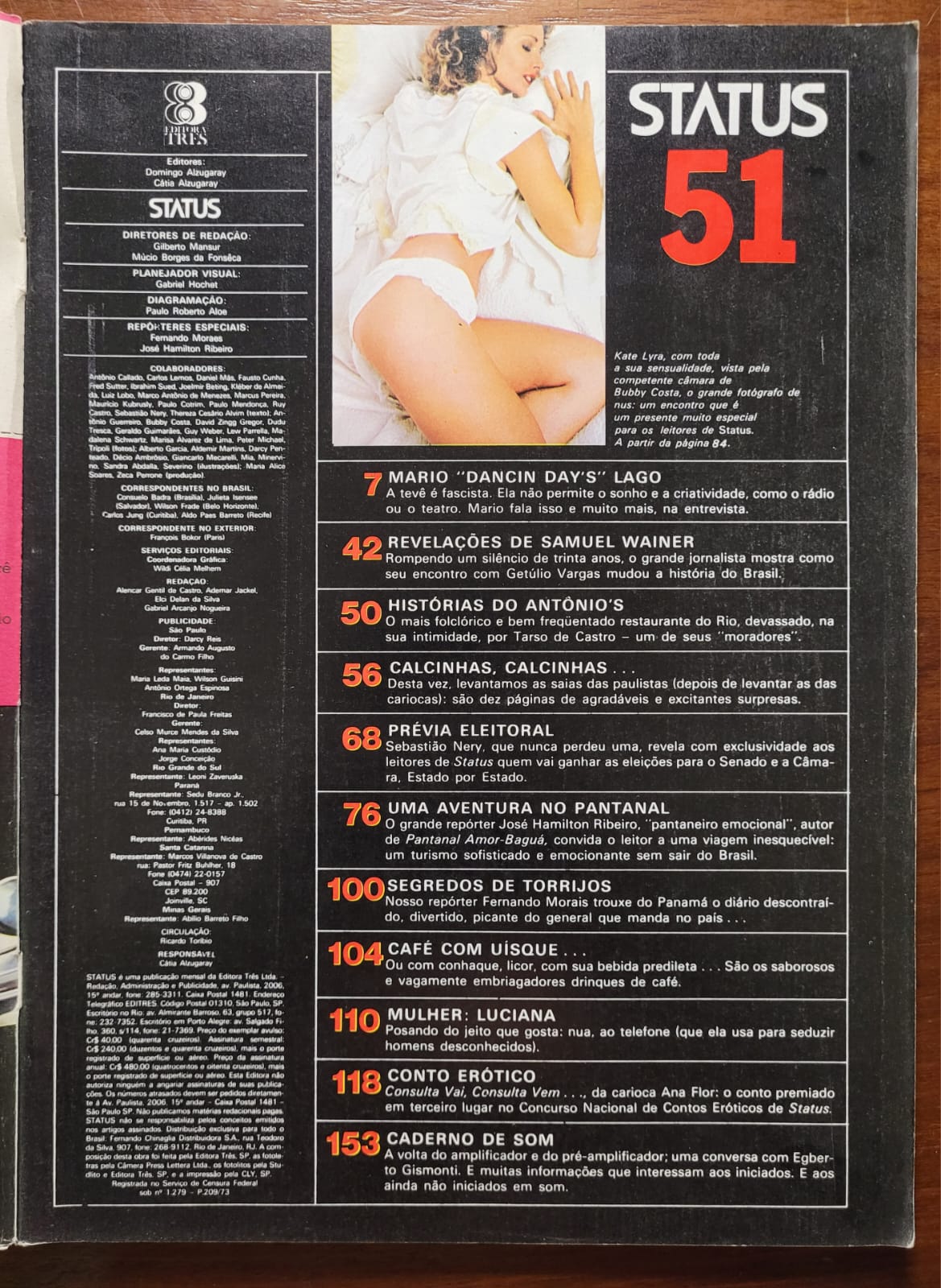 | Casa do Colecionador Revista Status Nº 51 – Kate Lyra | Ensaio Exclusivo - Disco Promocional (Não Incluso) | Outubro 1978 - Imagem 2