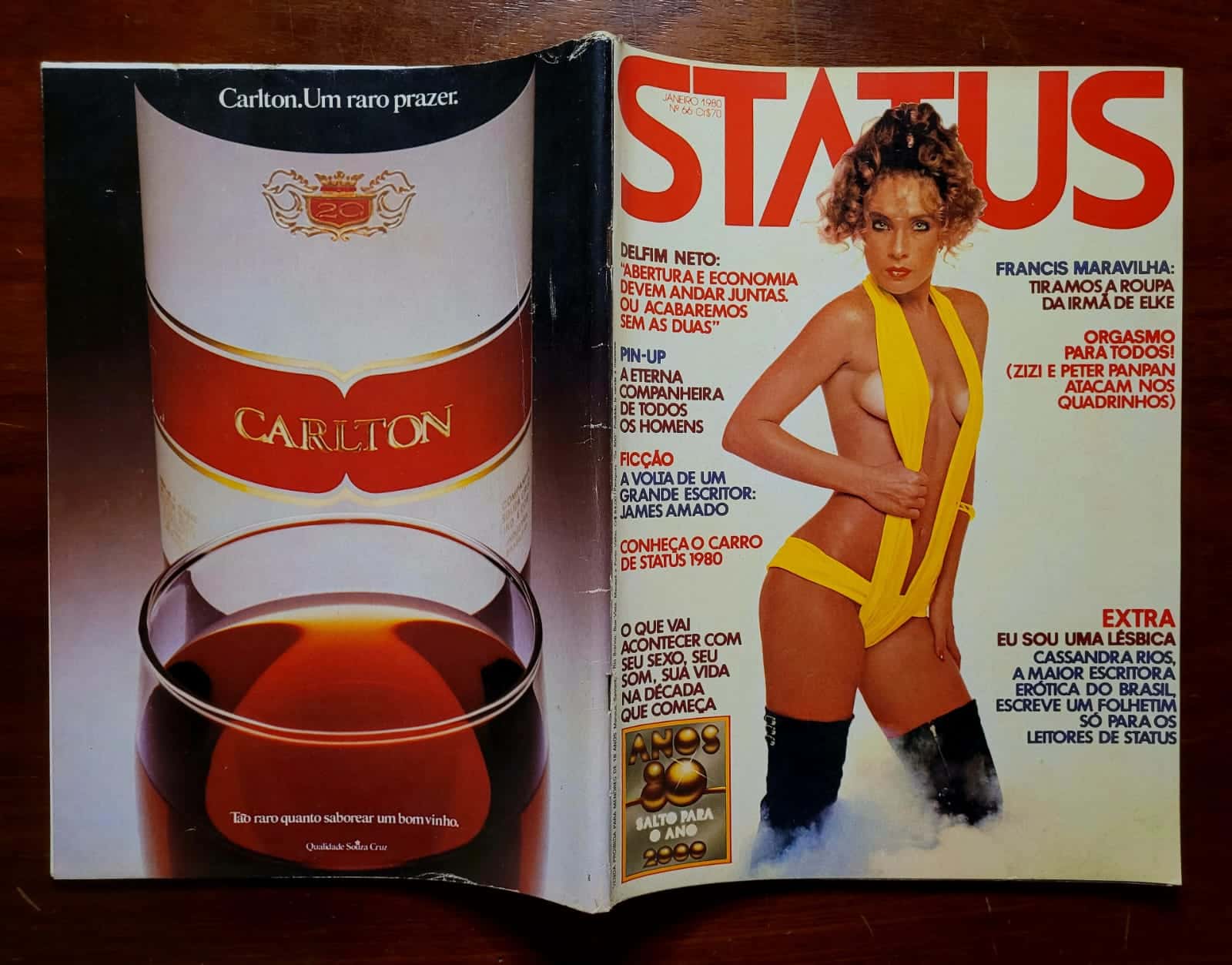 | Casa do Colecionador Revista Status Nº 66 – Francis Maravilha | Irmã da Elke Maravilha | Janeiro 1980 - Imagem 3