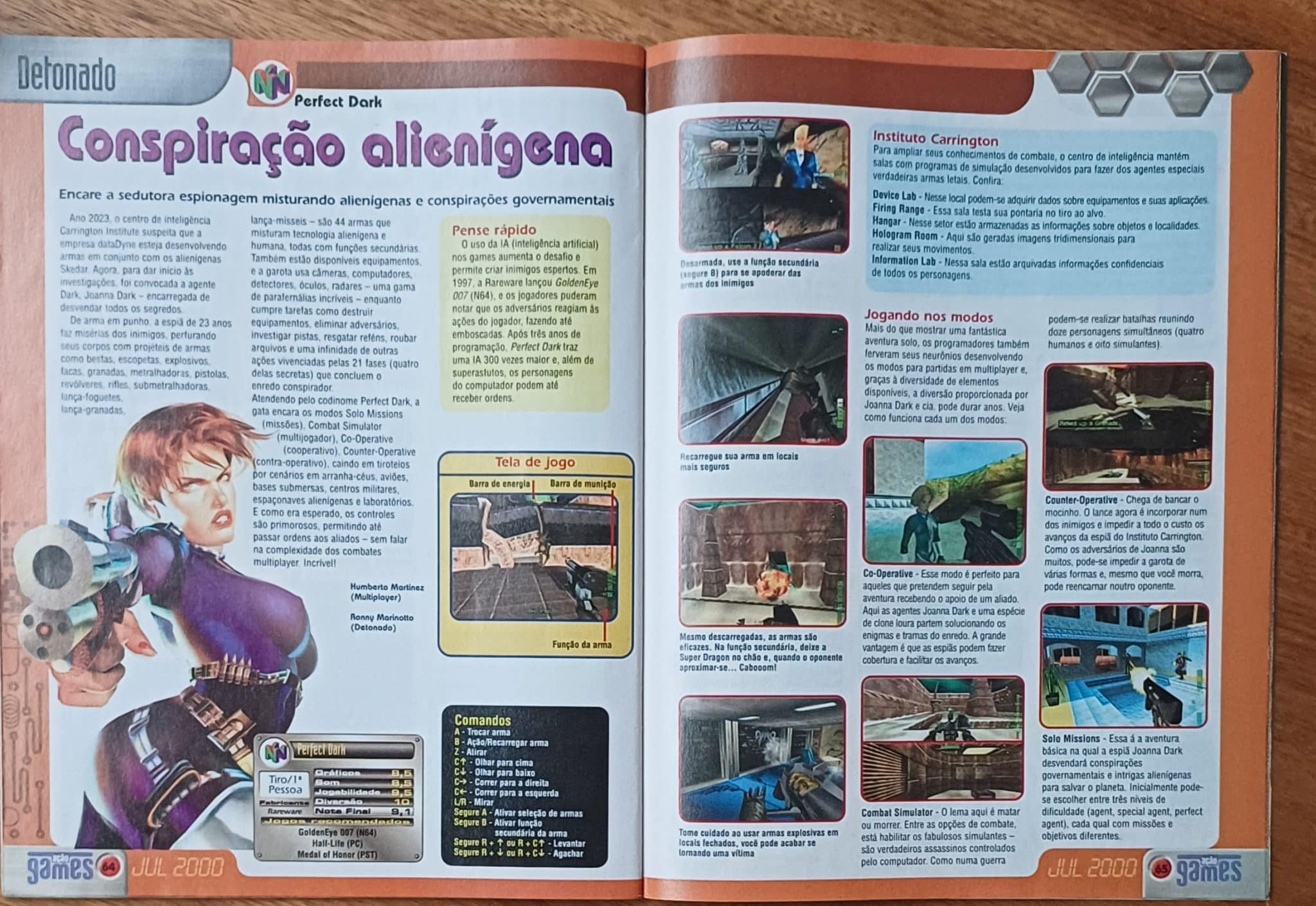 | Casa do Colecionador Rgr27. Ação games 153. Detonado Perfect dark conspiração alienígena.