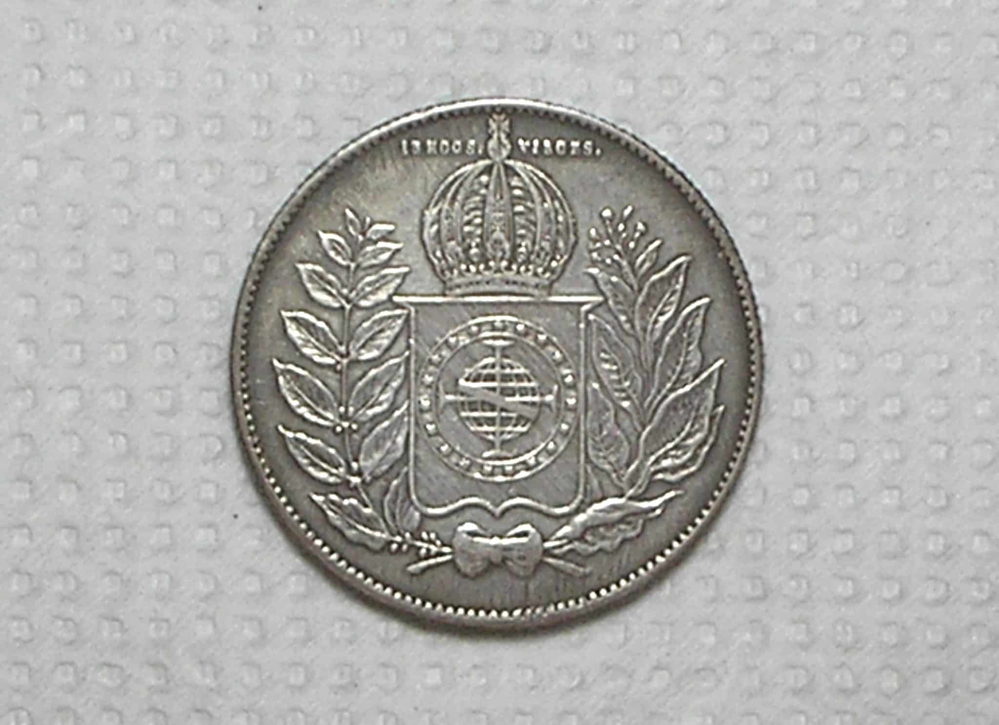 | Casa do Colecionador 1.000 Réis - 1850 / Ponto entre Zeros / Rara / Mbc/S / cod.450