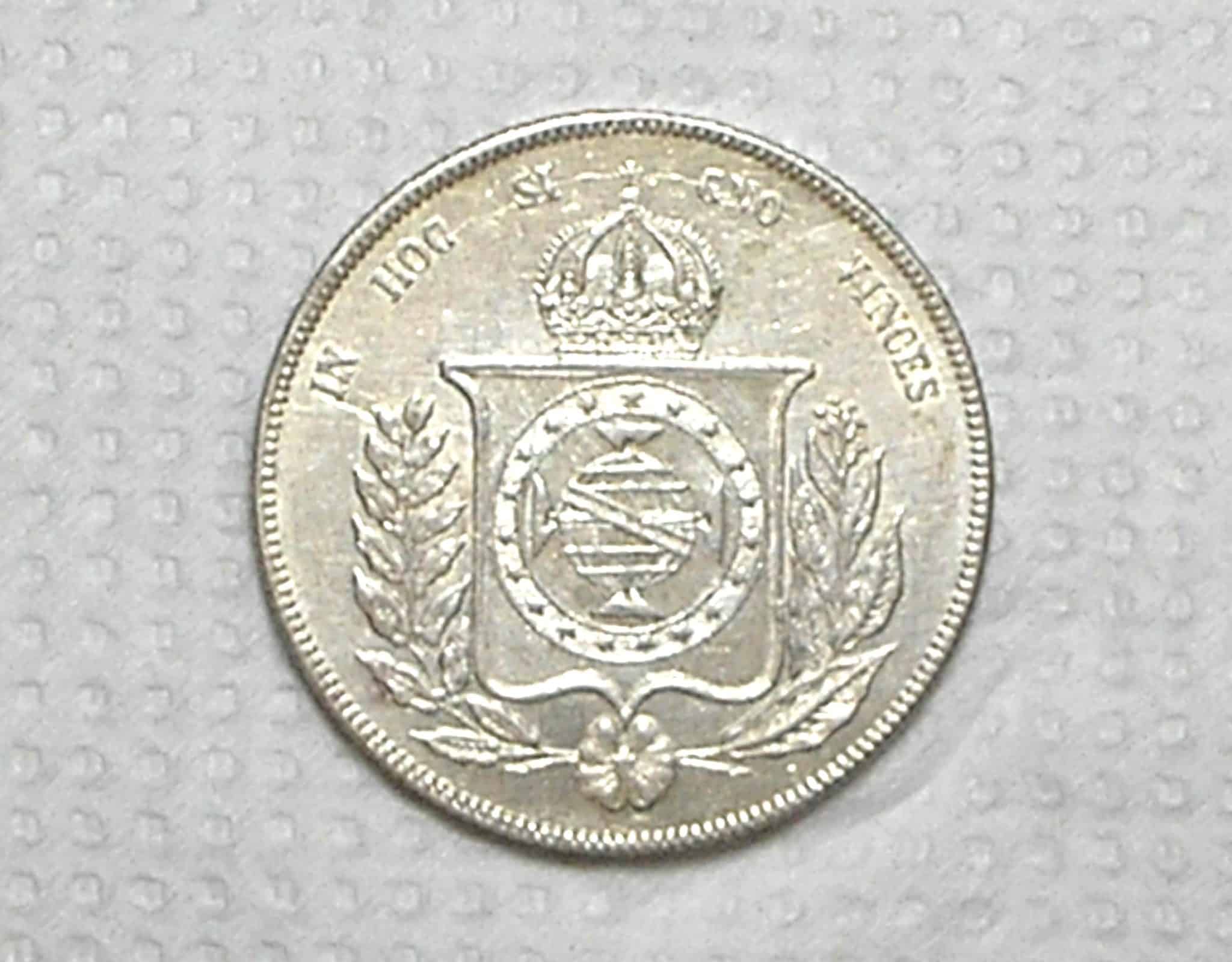 | Casa do Colecionador 1.000 Réis – 1862 / Data, 2 Muito Grande e Fino / Soberba / Prata / cod.450