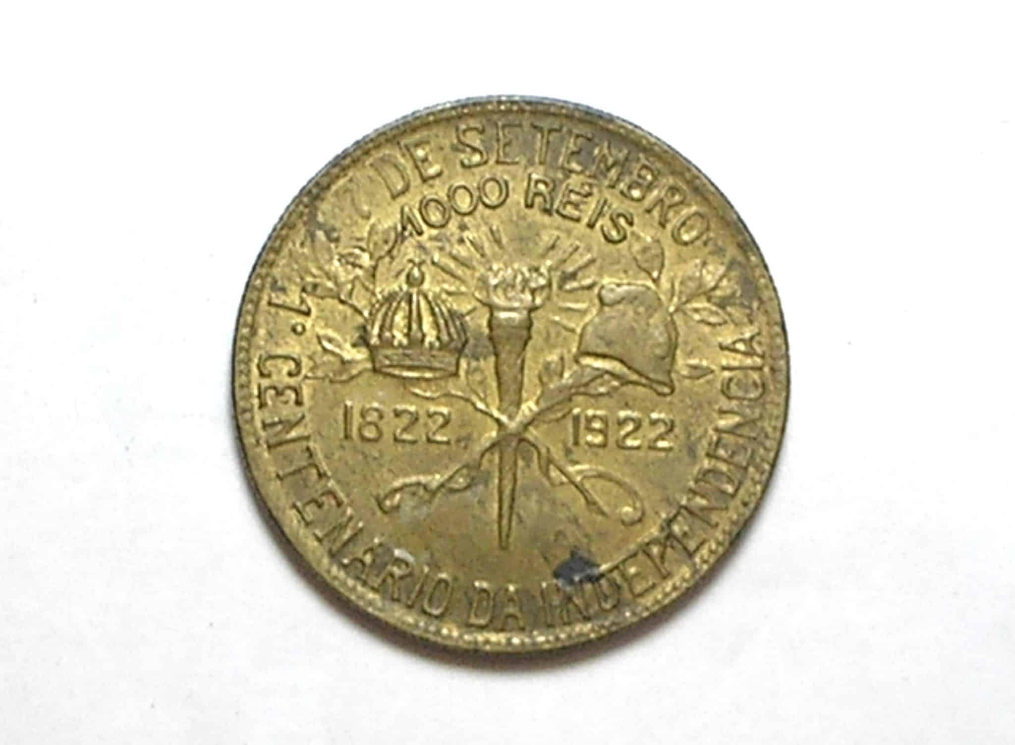 | Casa do Colecionador 1.000 Réis - 1922 // BBasil - Erro de cunhagem / Soberba em Bz/Al