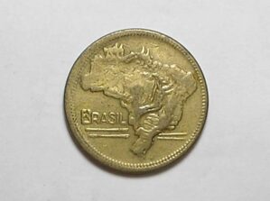 2 Cruzeiros - 1949 Mapa Duplo - Erro de cunhagem - Bz/al