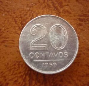 20 CENT. ALUMÍNIO 1959 DATA ESCASSA .