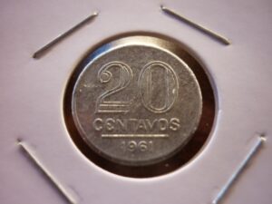 20 CENTAVOS 1961 ALUMINIO DATA ESCASSA .