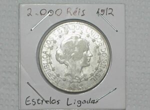 2.000 Réis - 1912 / Estrelas Ligadas / Prata / Soberba / cod.340