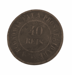 40 Réis 1909 Vintém Sku 2301