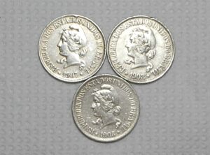 500 Réis - 1906 - 1907 - 1908 na série / Prata / Mbc/Sob / cod.450