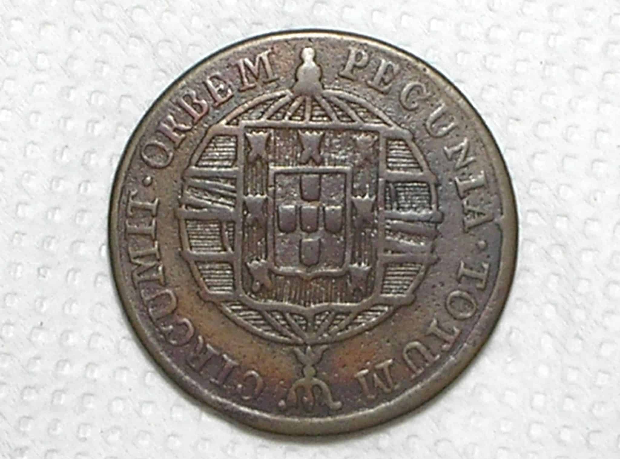 | Casa do Colecionador 80 Réis - 1820 / Cunhada para Moçambique St. Thomé e Principe / 62 Perolas / Mbc / Escassa / Cod.420