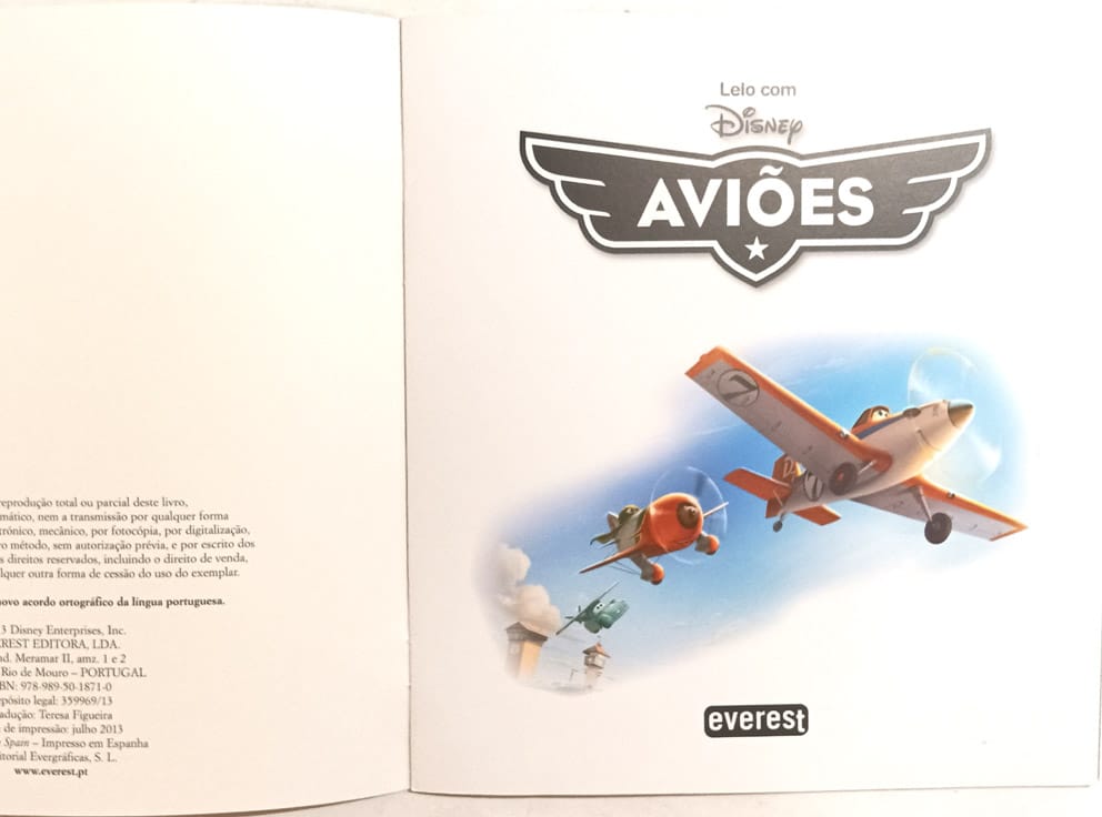 | Casa do Colecionador Aviões - Leio com Disney . Everest – 2013.