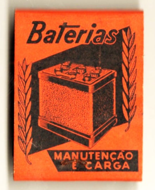 | Casa do Colecionador Caixa De Fosforos Posto de Baterias Rio Preto - Sao Jose Rio Preto - Anos 50