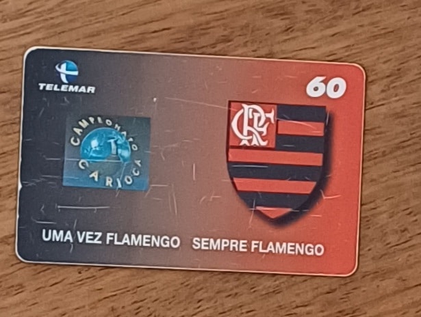 | Casa do Colecionador Cartão telefone Brasil Telemar RJ. Flamengo sempre.