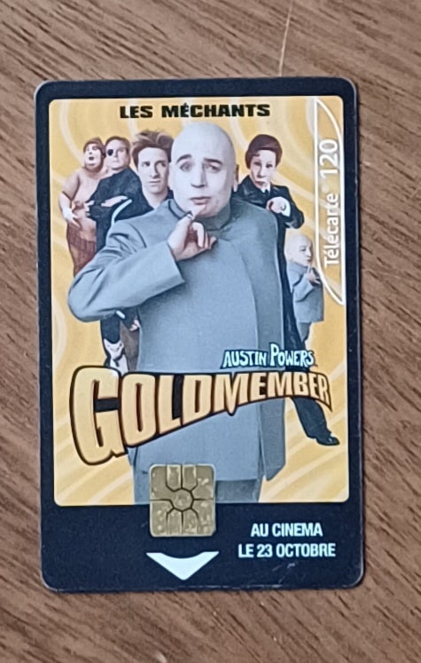 | Casa do Colecionador Cartão telefone França Telecom 2002. Filme Austin Powers Goldemberg.