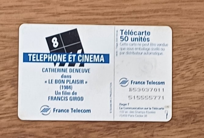 | Casa do Colecionador Cartão telefone França Telecom. Telephone et cinema Catherine Deneuve.
