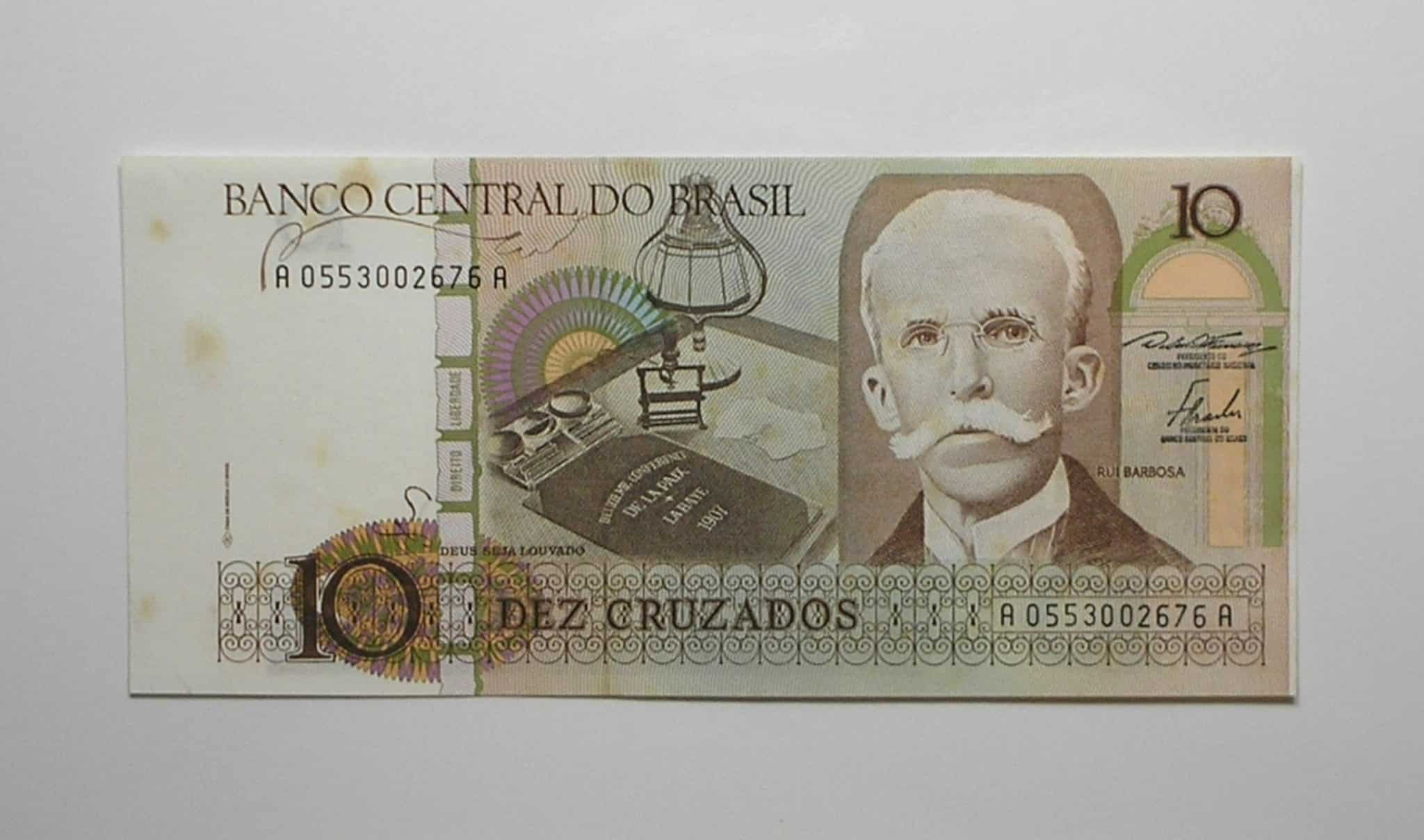 | Casa do Colecionador Cédula 10 Cruzados - 1996 / C-180-a ( Módulo Maior ) / Funaro e Bracher / Flor de Estampa / Escassa