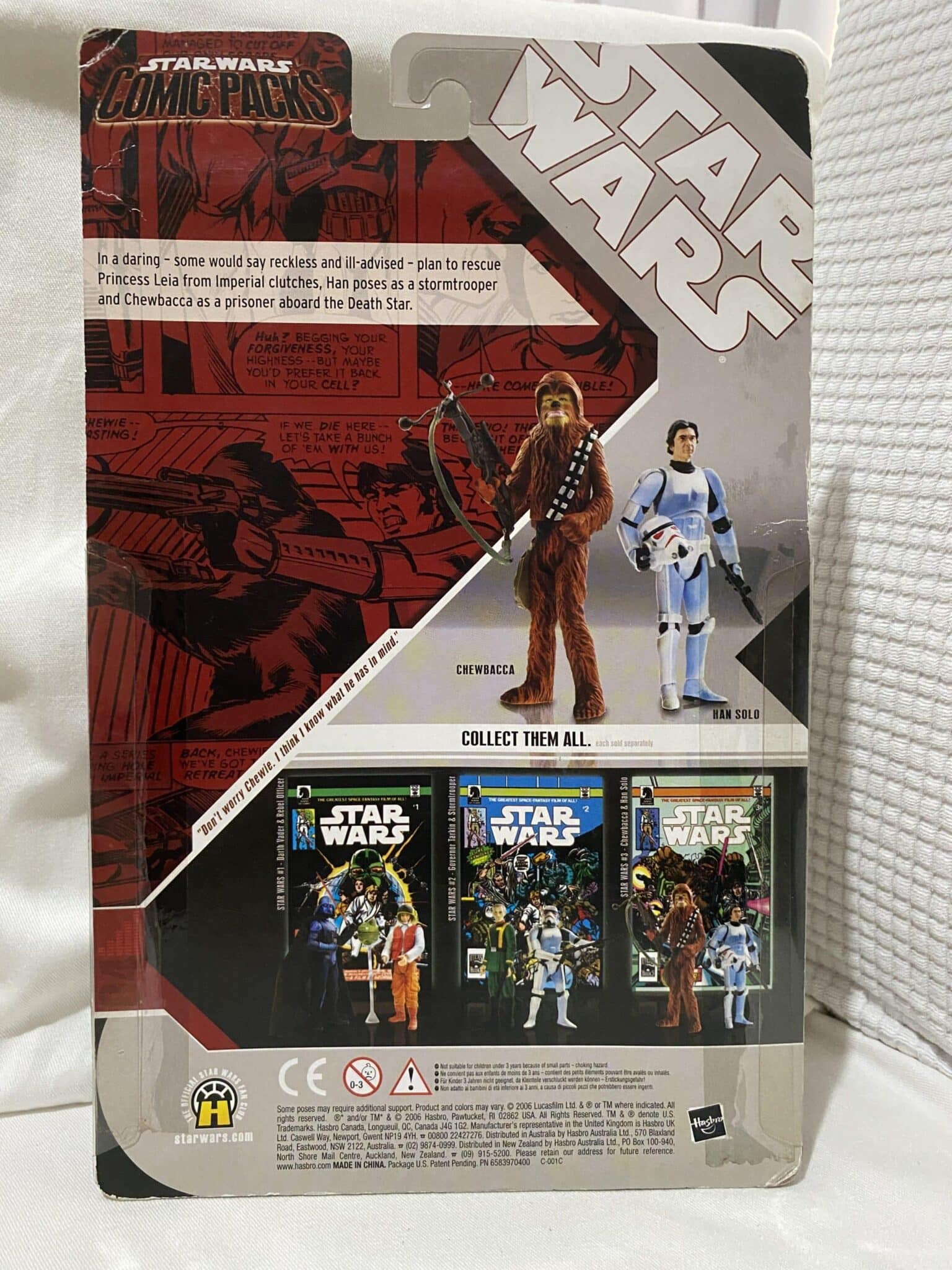 | Casa do Colecionador Chewbacca Hans Solo Star Wars Comic Pack #3 Hasbro 2006