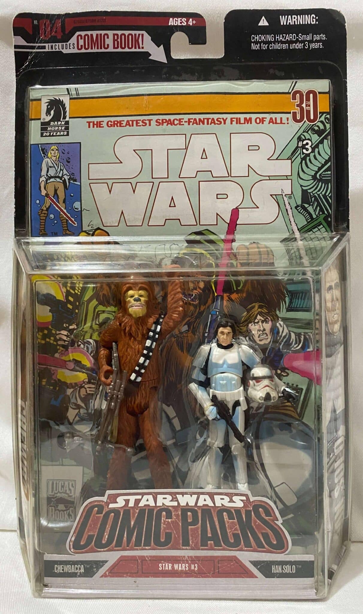 | Casa do Colecionador Chewbacca Hans Solo Star Wars Comic Pack #3 Hasbro 2006