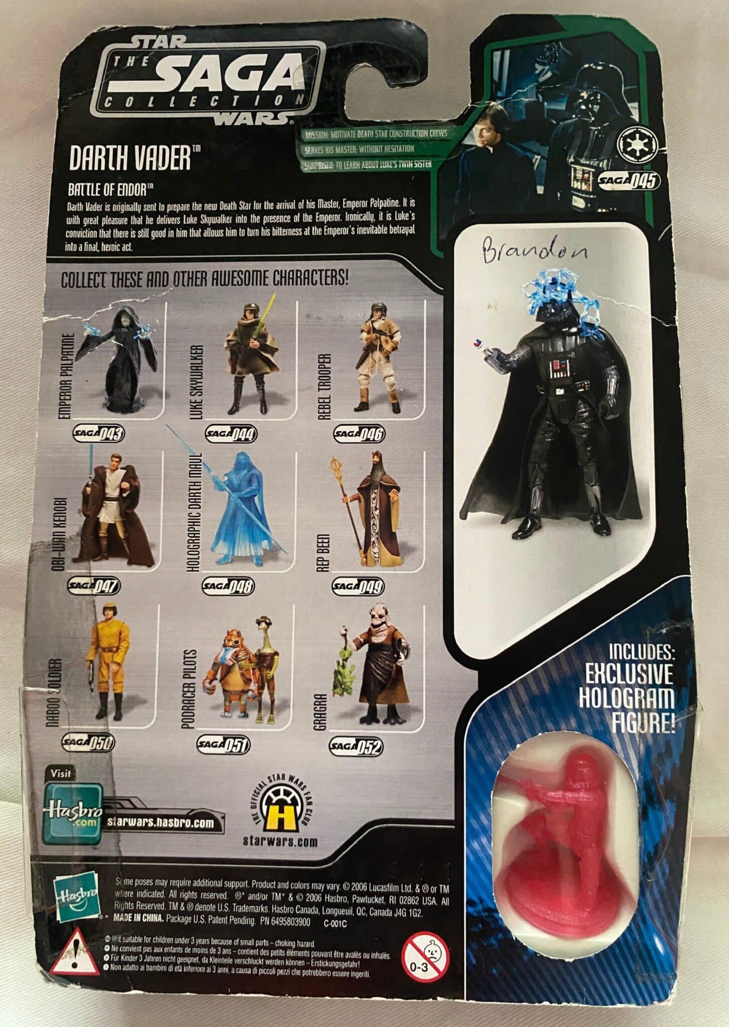 | Casa do Colecionador Darth Vader 2006 Star Wars Battle Of Endor Holo Stormtrooper