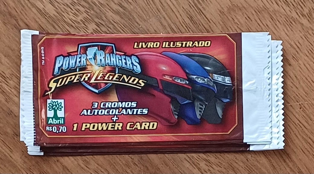 | Casa do Colecionador Envelope vazio Figurinhas Abril Power rangers Super legends.