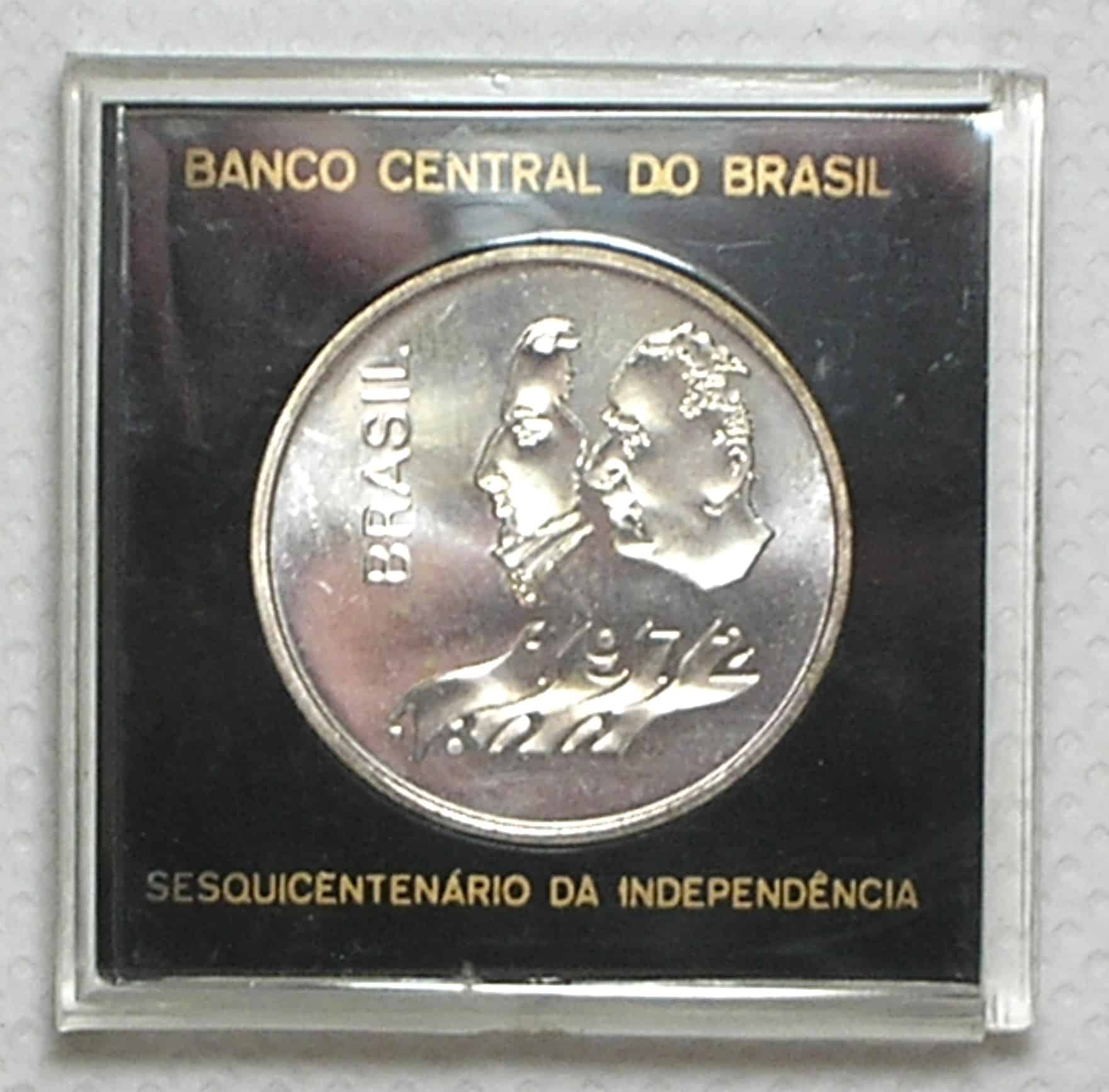 | Casa do Colecionador Estojo do Banco Central 20 Cruzeiros - 1972 / Prata / Flor de Cunho / Cod. 730