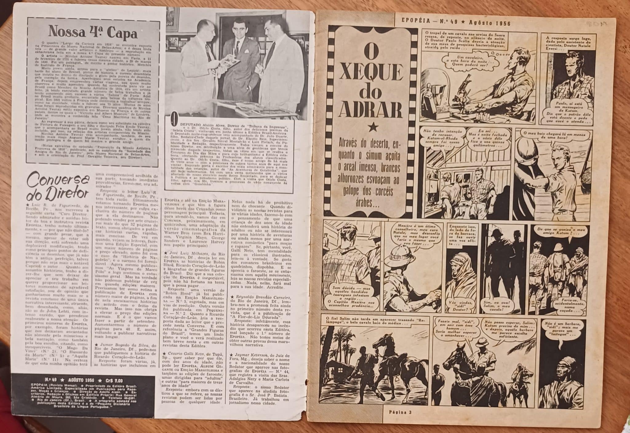 | Casa do Colecionador G32. Gibi Epopeia 16 1953 grande. Siegfried.