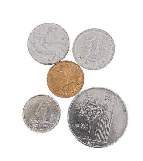 | Casa do Colecionador Lote com 5 moedas do mundo Sku 2308