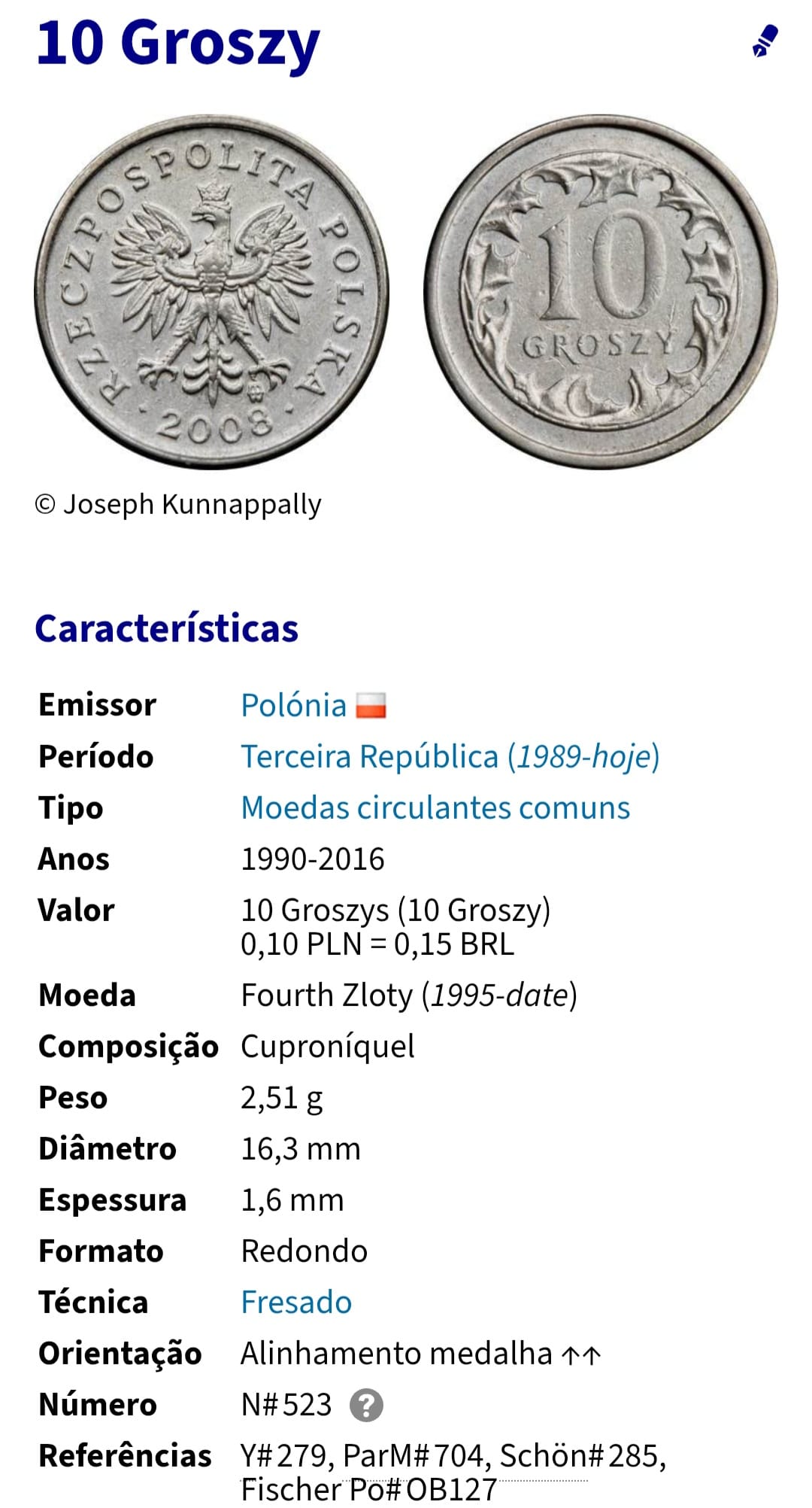 | Casa do Colecionador Moedas do mundo Polônia Sku 2314