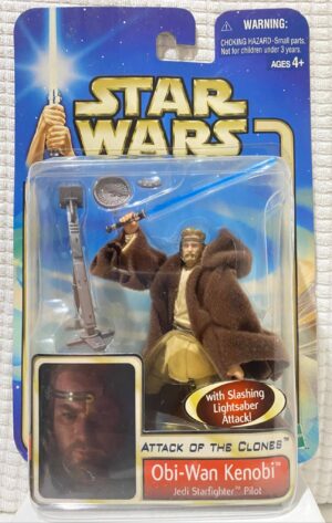 Obi-Wan Kenobi #36 Jedi Starfighter Pilot Hasbro 2002 - Attack of the Clones - Boneco A