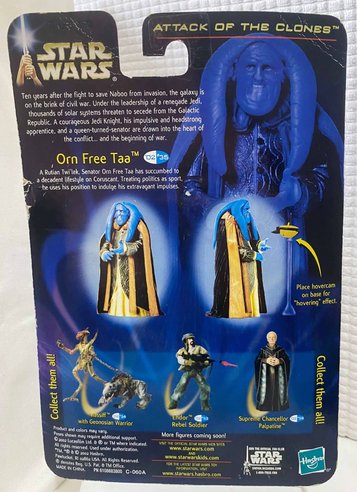 | Casa do Colecionador Orn Free Taa Star Wars Attack of the Clones Hasbro 2002