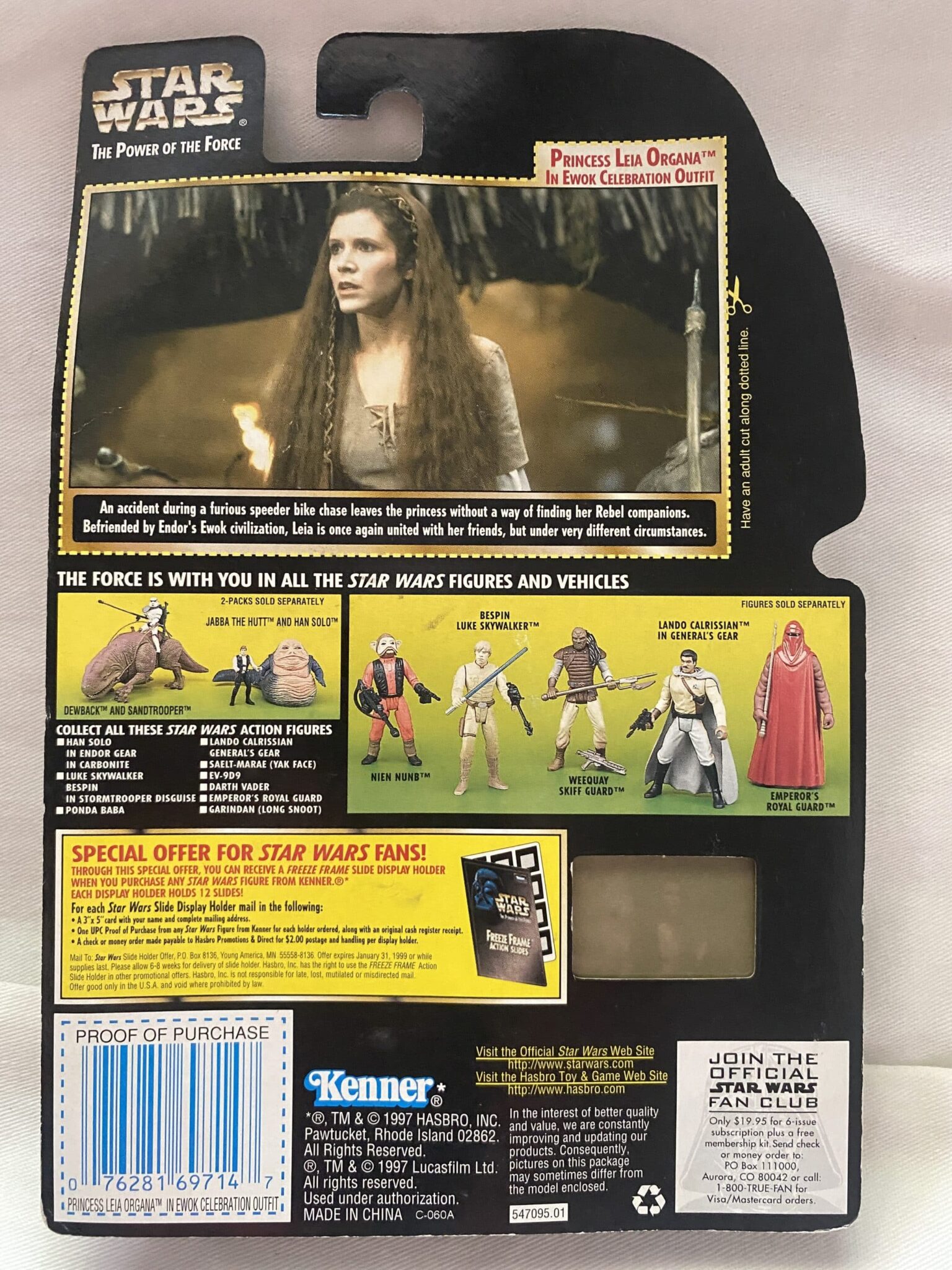 | Casa do Colecionador Princess Leia Organa Star Wars Kenner 1997 POTF Lacrada