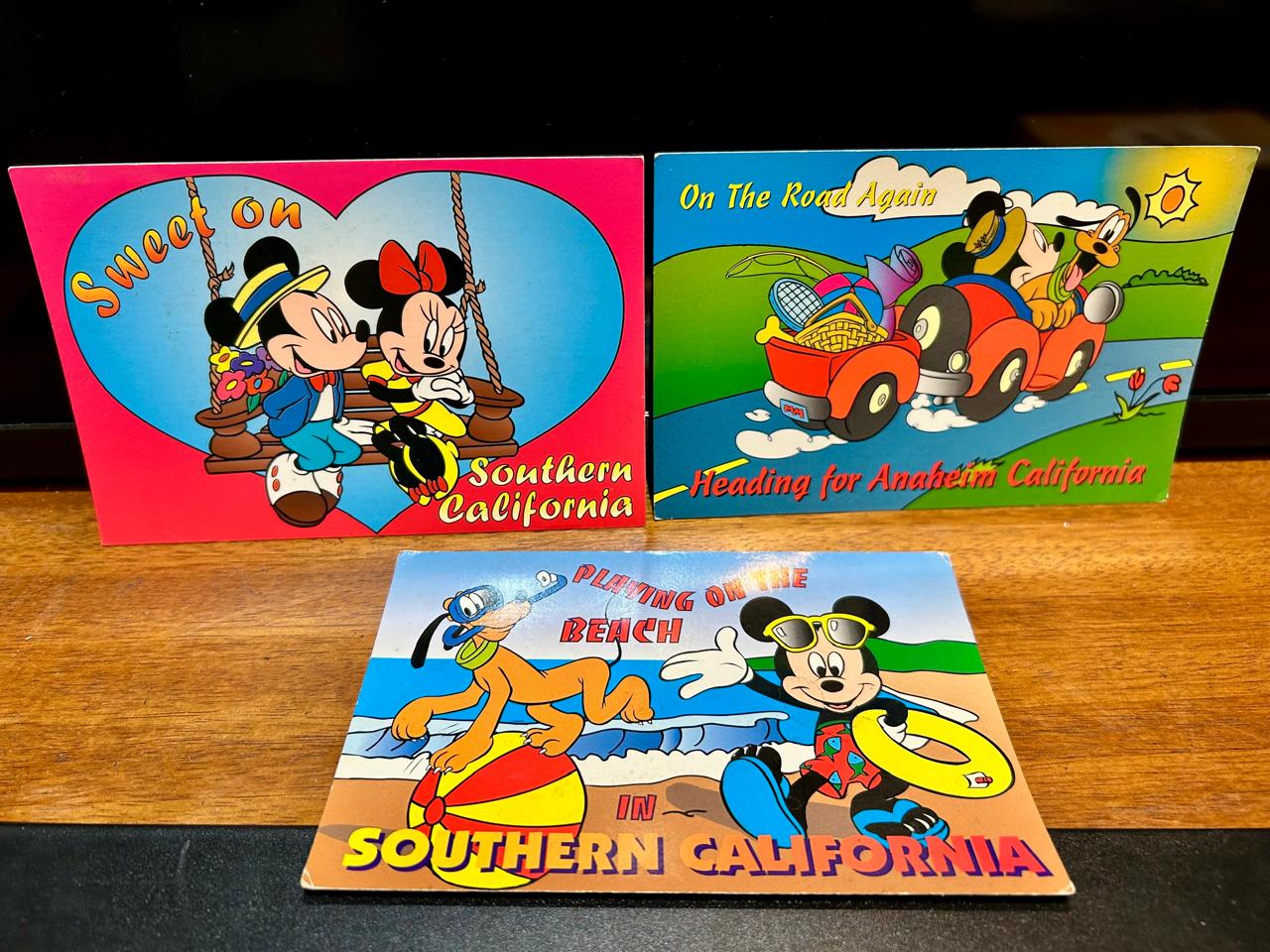 | Casa do Colecionador Raros! Cartão Postal anos 80/90 Disney Mickey California USA Coleção!