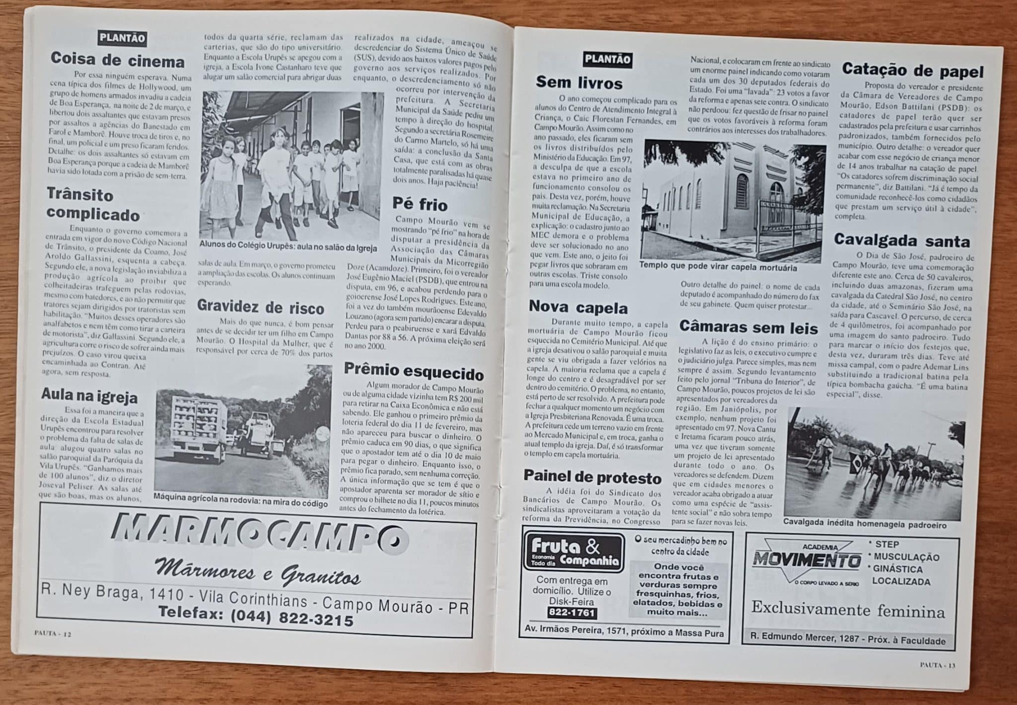 | Casa do Colecionador Revista Pauta 24. Campo Mourão 1998. Rumo a cidade.
